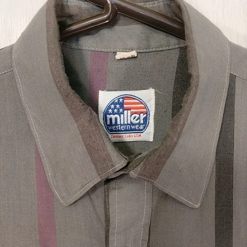 Miller Westernwear Pearl Snap Button Up Size 15.5